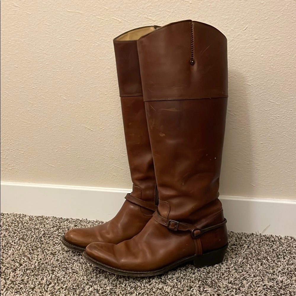 FRYE Tall Leather Boots Size 8